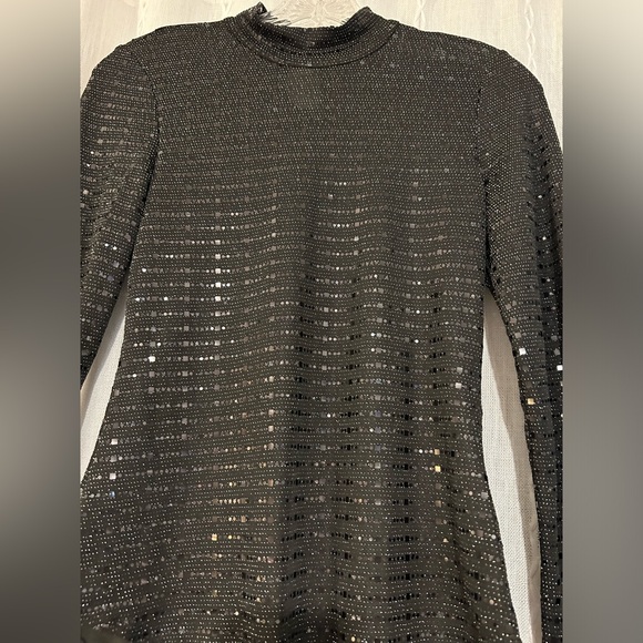 Iris, shimmering body suit with snap crotch and mock turtleneck. Sz M - Picture 6 of 12